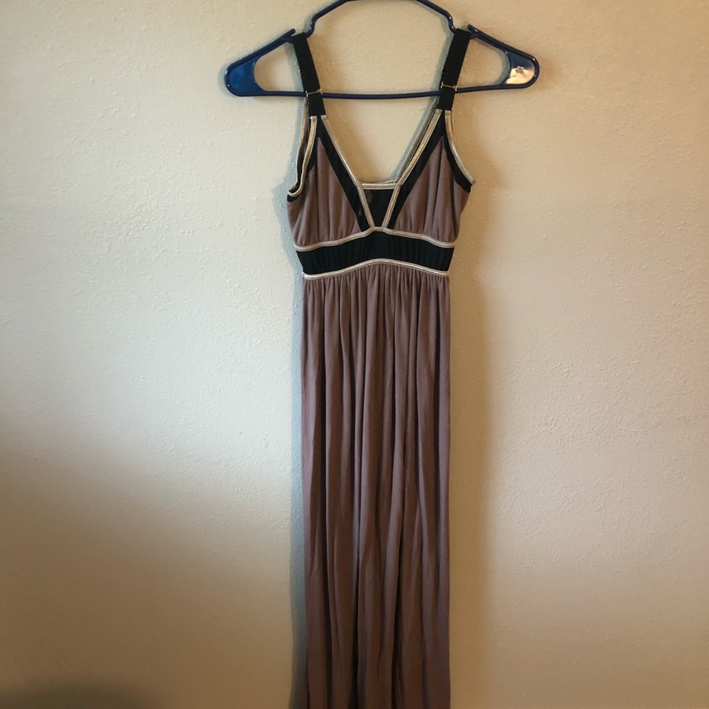 Boutique maxi dress with sheer black panels